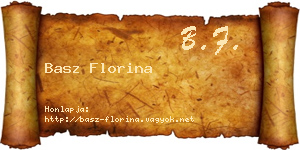 Basz Florina névjegykártya